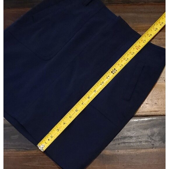 Banana Republic Size 2 Dark Blue Mini Skirt Fornt zip 4 pockets with Belt Loops - Picture 5 of 9